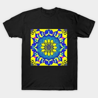 Lotus Mandala (Yellow and Blue) T-Shirt